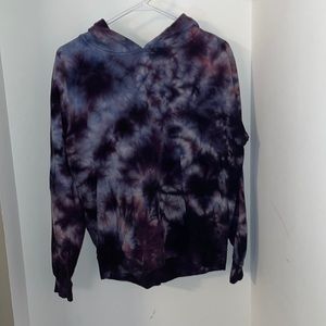 Purple Tie dye hoodie with pockets